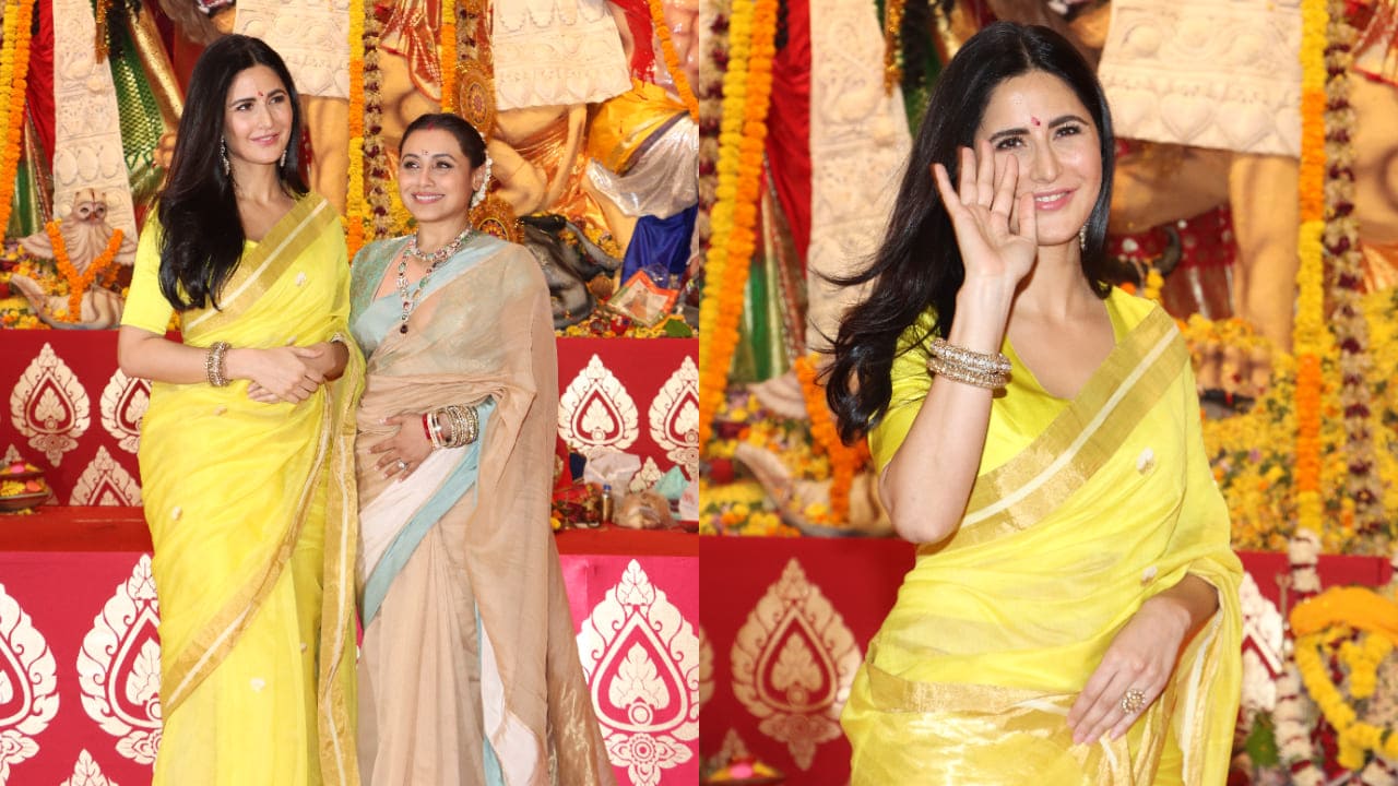 Katrina Kaif’s yellow handwoven saree