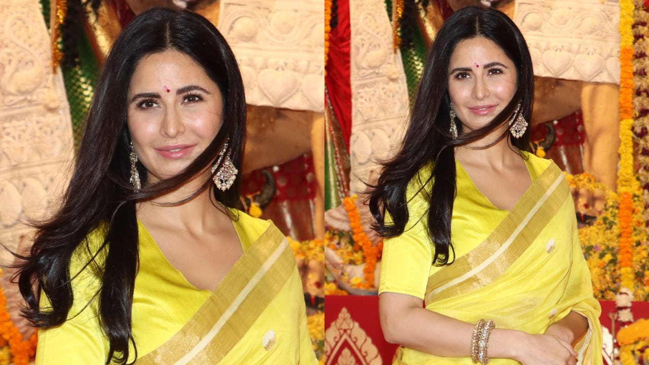 Katrina Kaif’s yellow handwoven saree