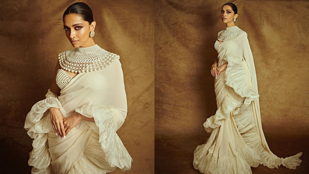 Deepika Padukone’s pearl accessory as a cape