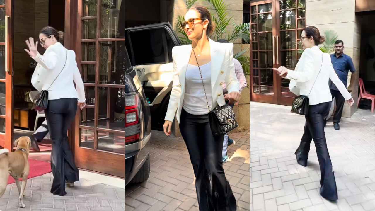 Malaika Arora’s monochromatic formal fit is the PERFECT inspiration to bid adieu to your office wear dilemmas (PC: Manav Manglani)