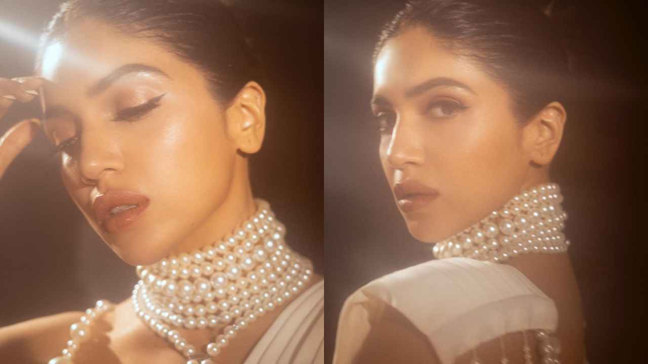 Bhumi Pednekar masters white saree trend with Nikkhil Thampi’s pearl-embellished elegance and layered accents