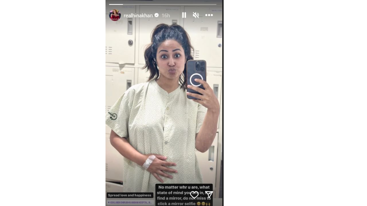 Bigg Boss 11 fame Hina Khan hospitalised; shares health update on social media: PIC