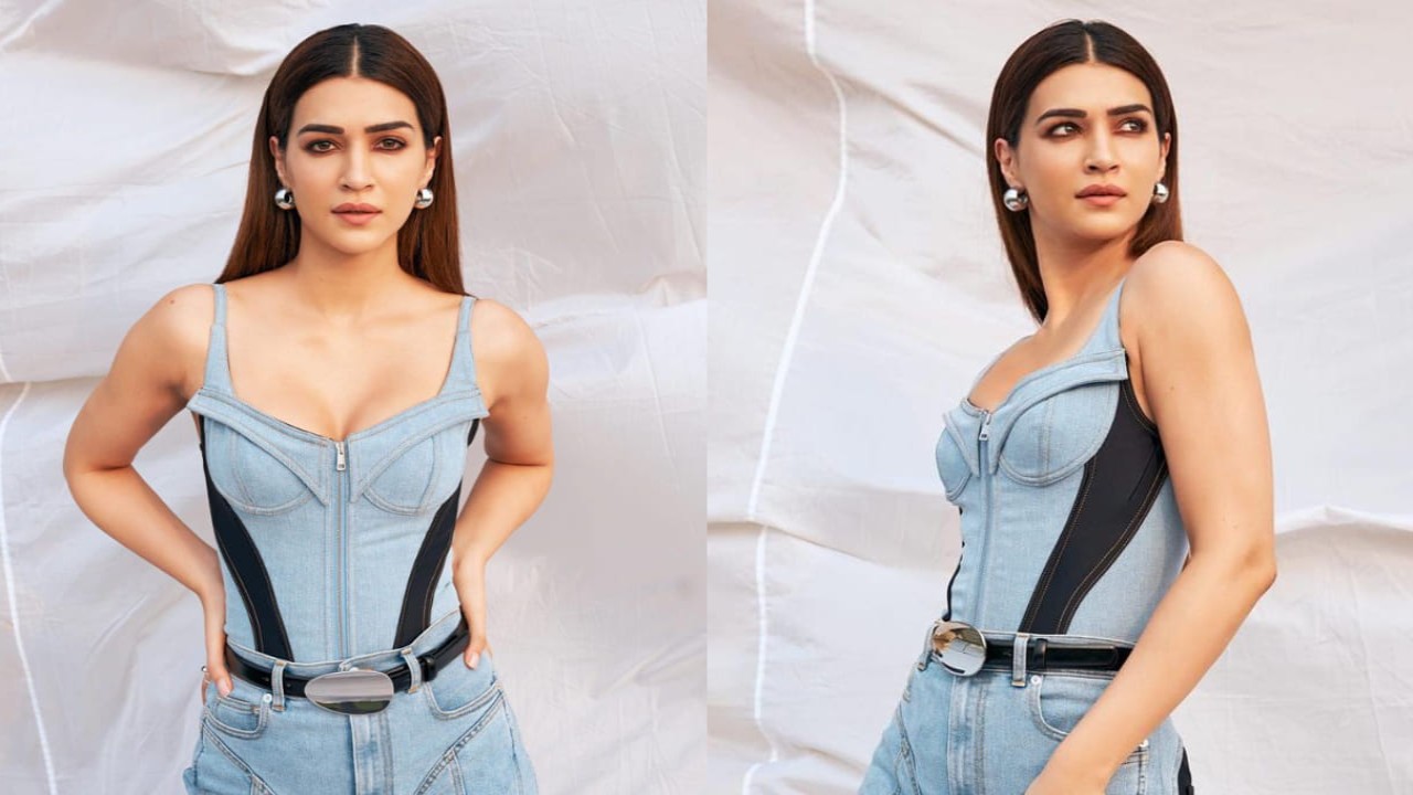 Denim dreams: Kriti Sanon's runway-ready ensemble sets new style standards. (PC: Sukriti Grover Instagram)