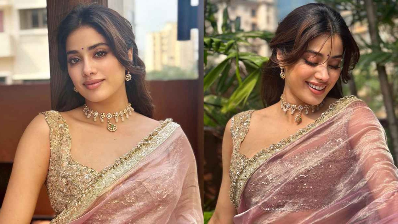 janhvi-kapoor-bawaal-Manish-Malhotra-ethnic-wear-saree-style-fashion