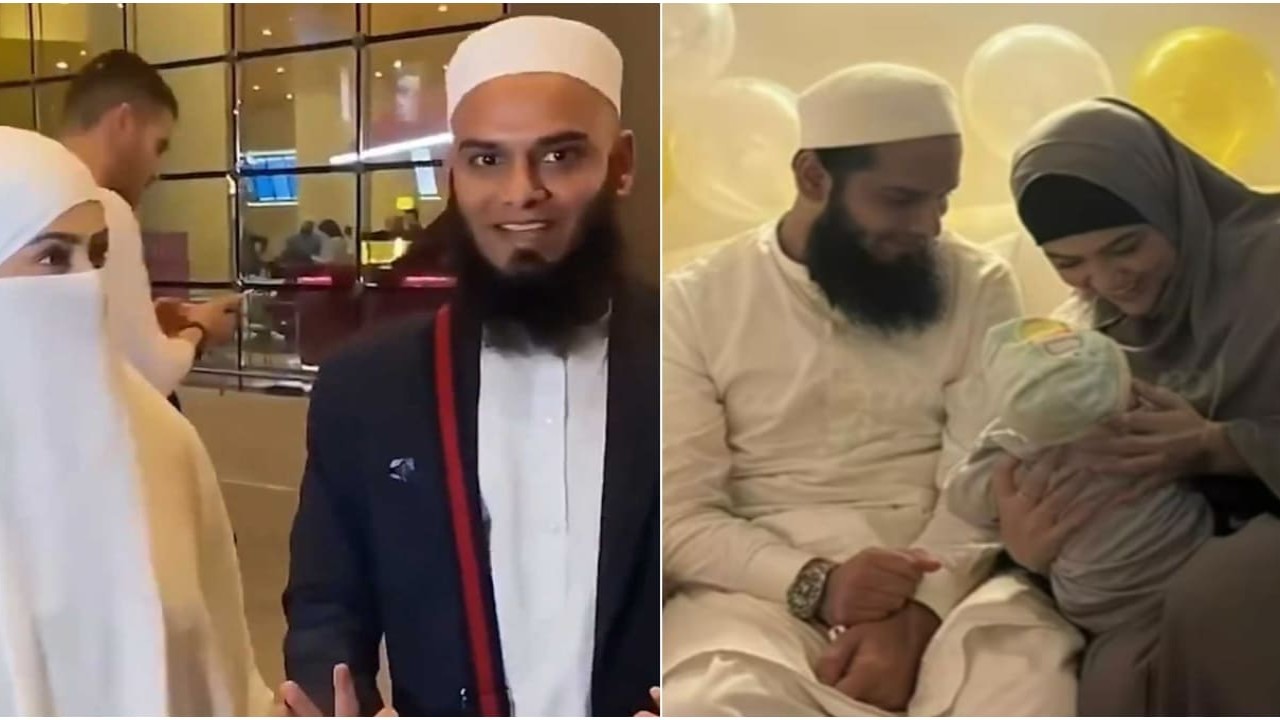 VIDEO: Bigg Boss 6 fame Sana Khan's husband Anas Saiyad STOPS paps from clicking their baby