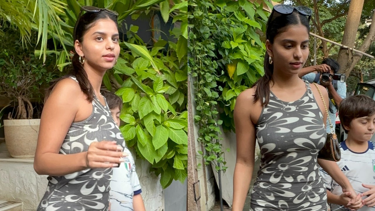  Suhana Khan papped in a long maxi dress. Read on to get the look decoded. (PC: Viral Bhayani)