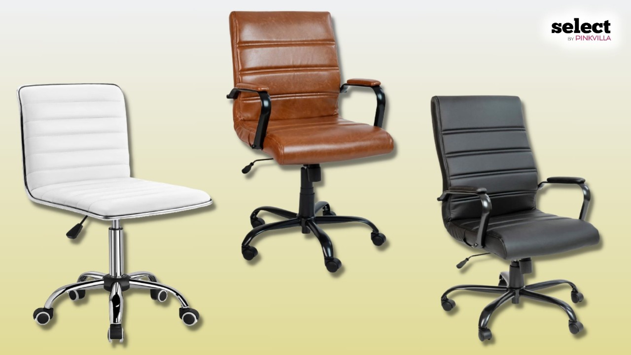 White High Back Executive Premium Faux Leather Office Chair with Back  Support, Armrest and Lumbar Support