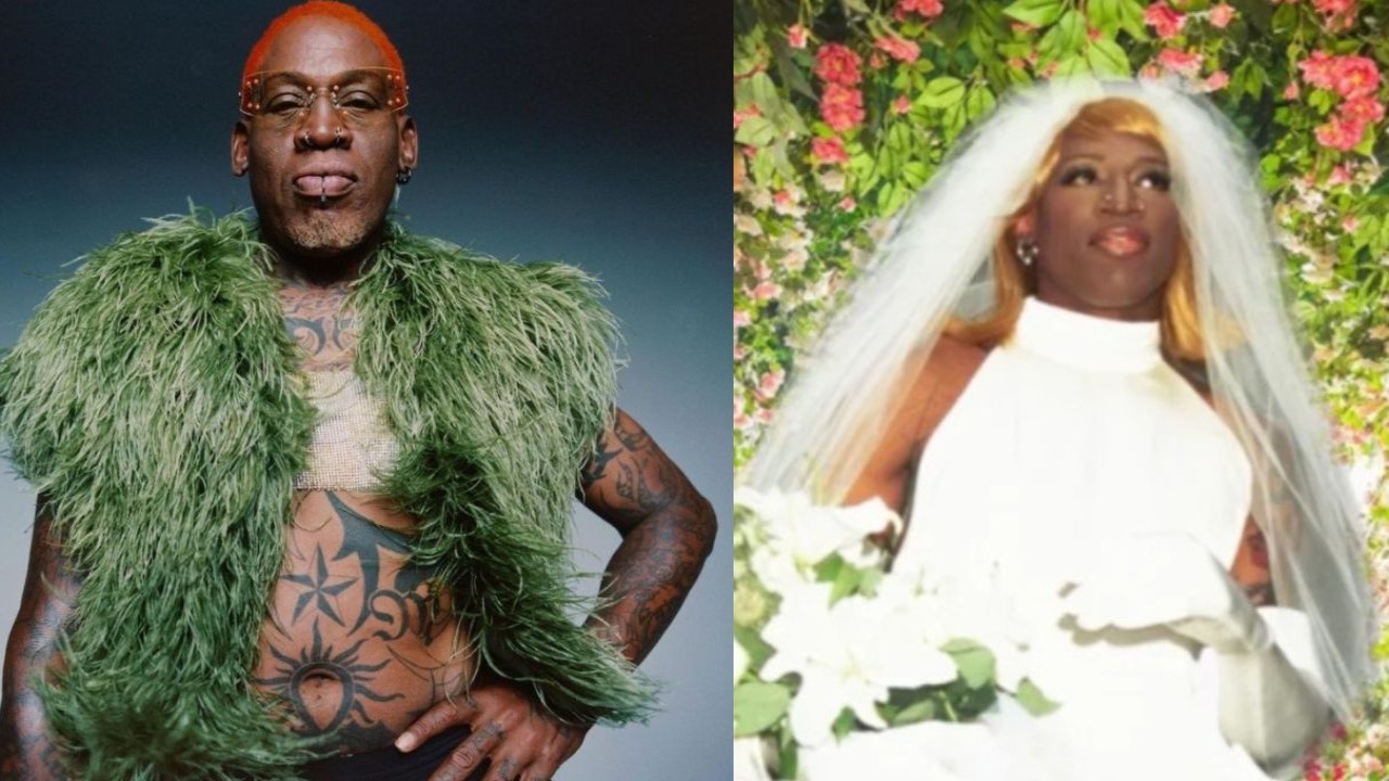 dennis rodman wedding dress