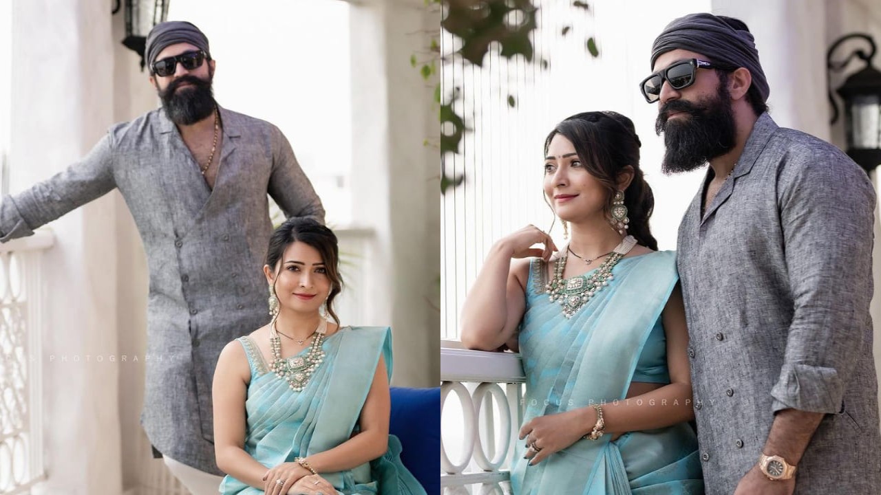 Radhika Pandit Yash Xxx Video Com - Dusshera 2023: Yash and Radhika Pandit make for stylish couple posing in  balcony of their lavish duplex house | PINKVILLA