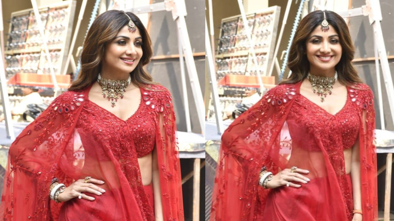 Shilpa Shetty Kundra was recently photographed wearing a stunning gharara outfit. (PC: Viral Bhayani)