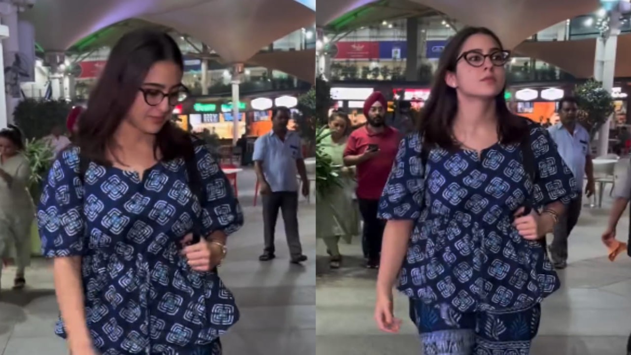 Sara Ali Khan redefined airport fashion with comfort and sass during her latest appearance. (PC: Manav Manglani)