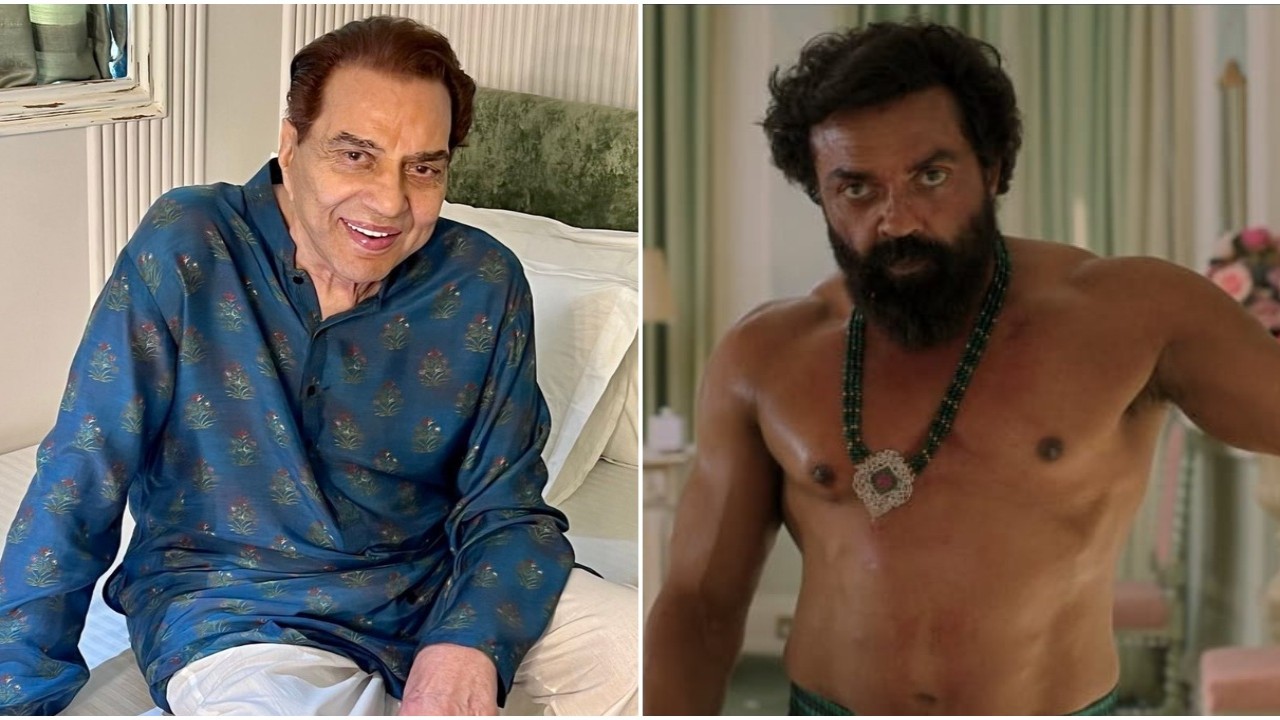Bobby Deol is set to star in Animal (Pic Courtesy: Dharmendra Instagram/YouTube) Dharmendra calls son Bobby Deol 'innocent' as he shares glimpse from Animal teaser; fans think otherwise