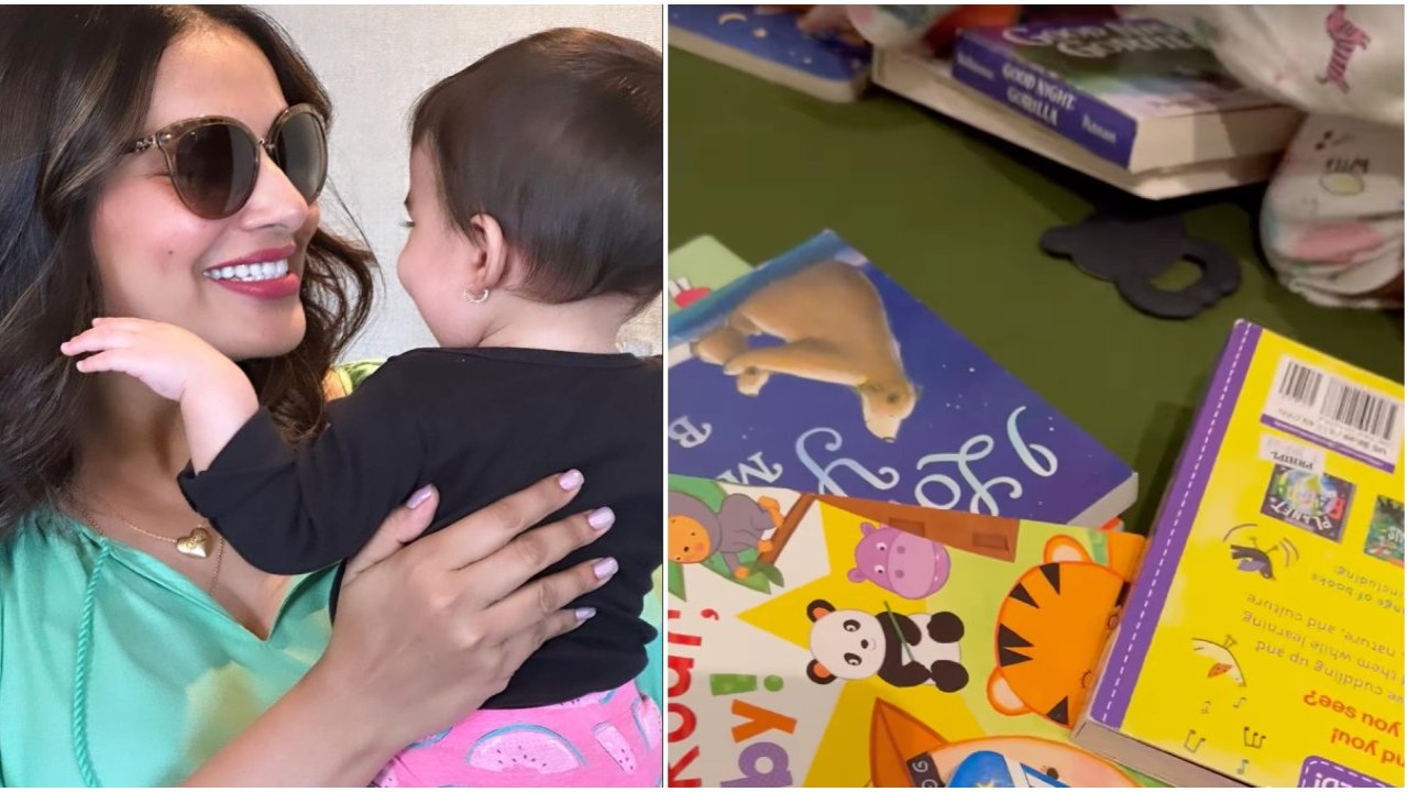 WATCH: Bipasha Basu gives sneak peek into her bedtime routine with little 'bookworm' Devi