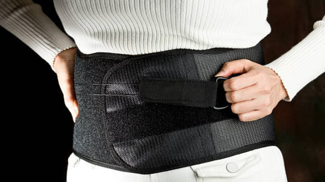 MODVEL Lower Back Brace with 6 Stays, Lower Back Pain Relief