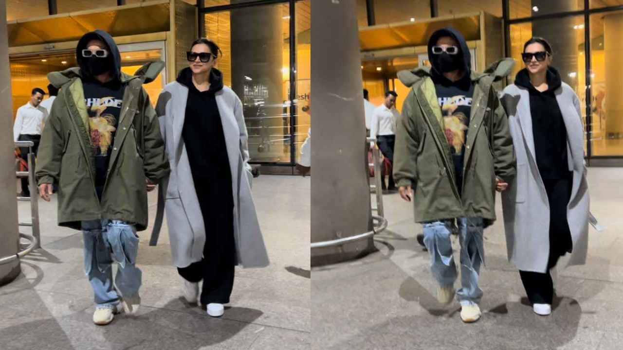 Deepika Padukone, Ranveer Singh,  Airport, Winter Wear, Style, Fashion