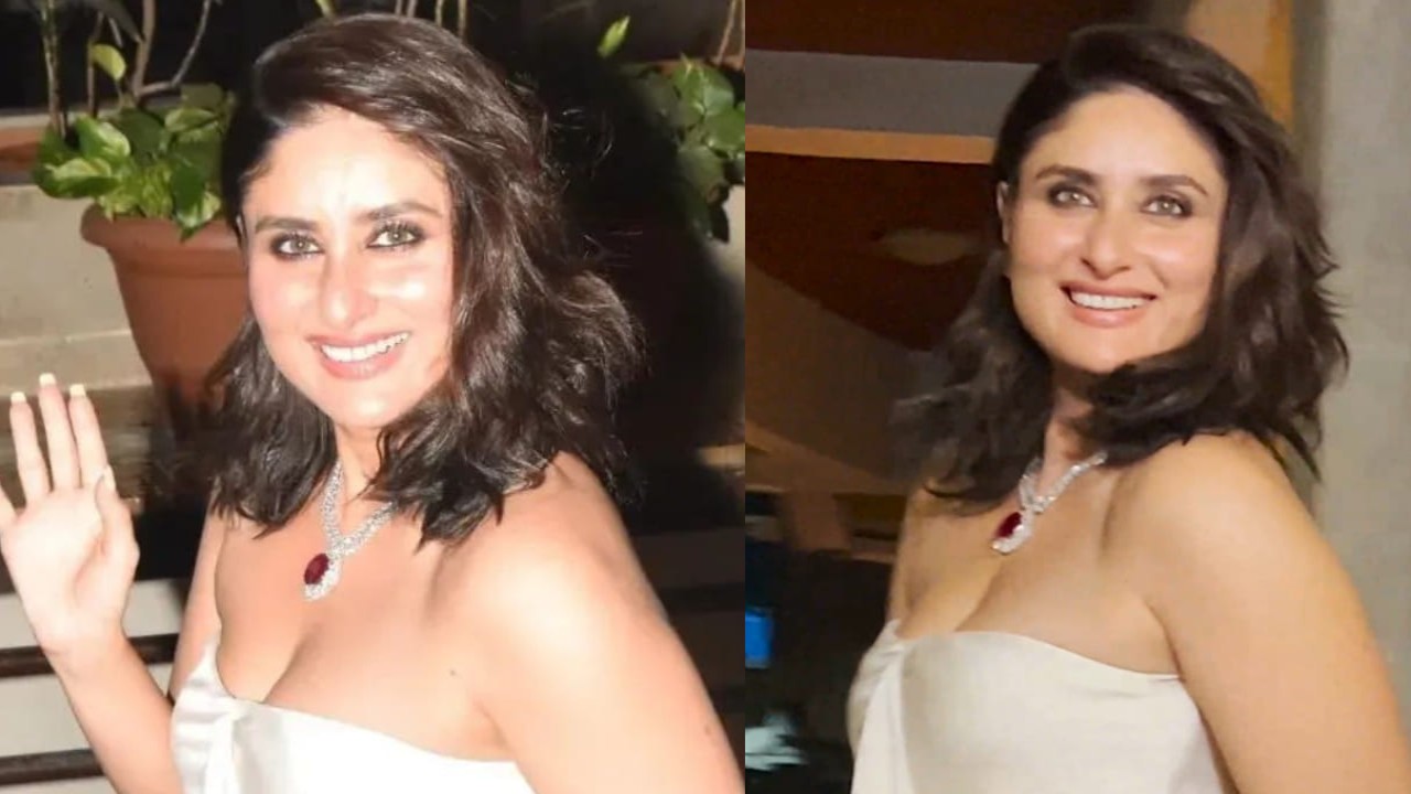 The crowned fashion queen of Bollywood, Kareena Kapoor Khan was spotted in a white outfit. (PC: Pinkvilla)
