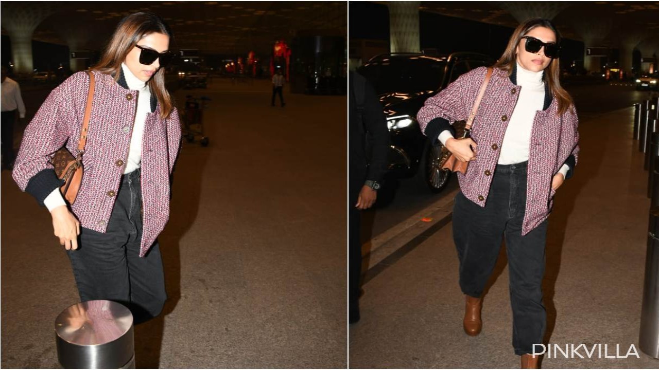 Deepika Padukone's winter fashion game is on point as she arrives at Mumbai airport: WATCH