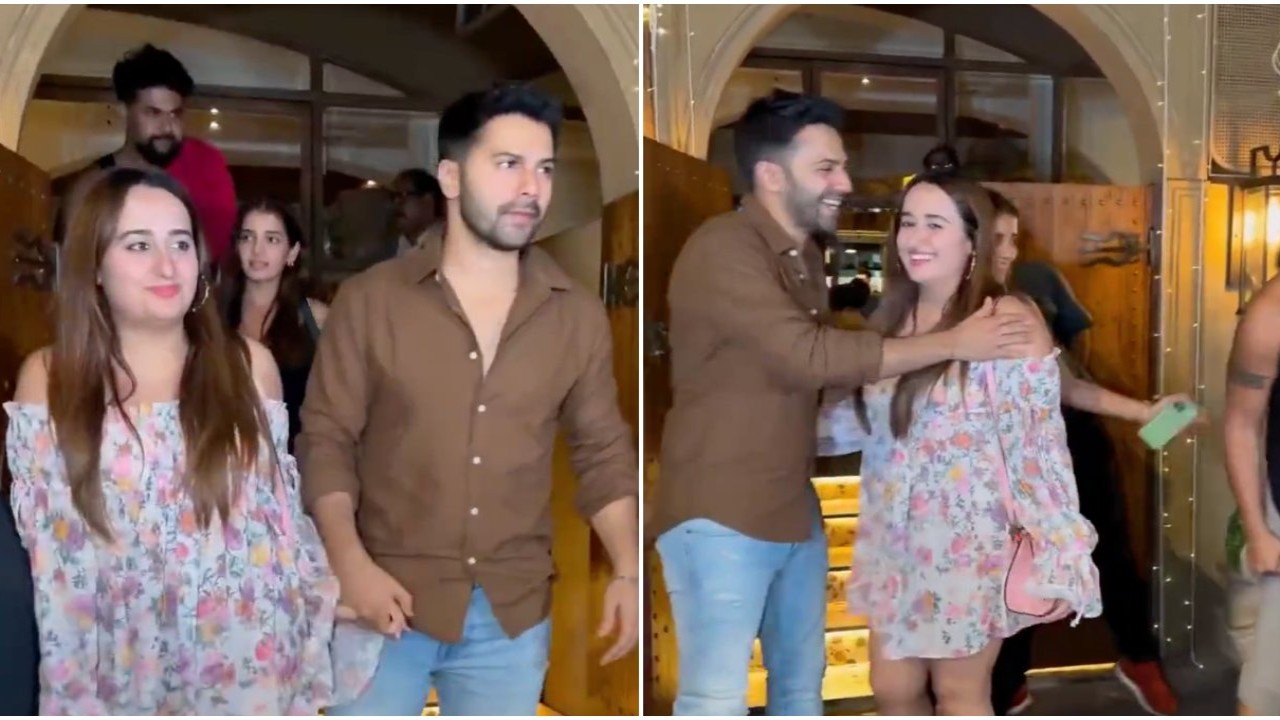 Varun Dhawan walks hand-in-hand with wifey Natasha Dalal as they get clicked post dinner date; WATCH