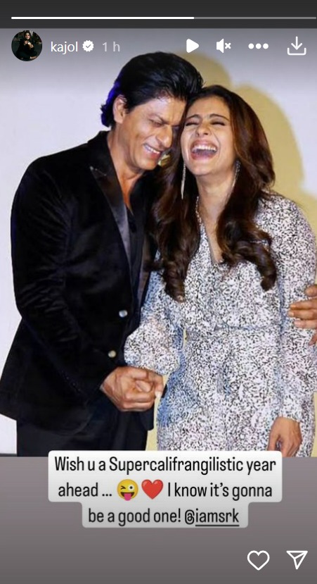 Kajol wishes Shah Rukh Khan