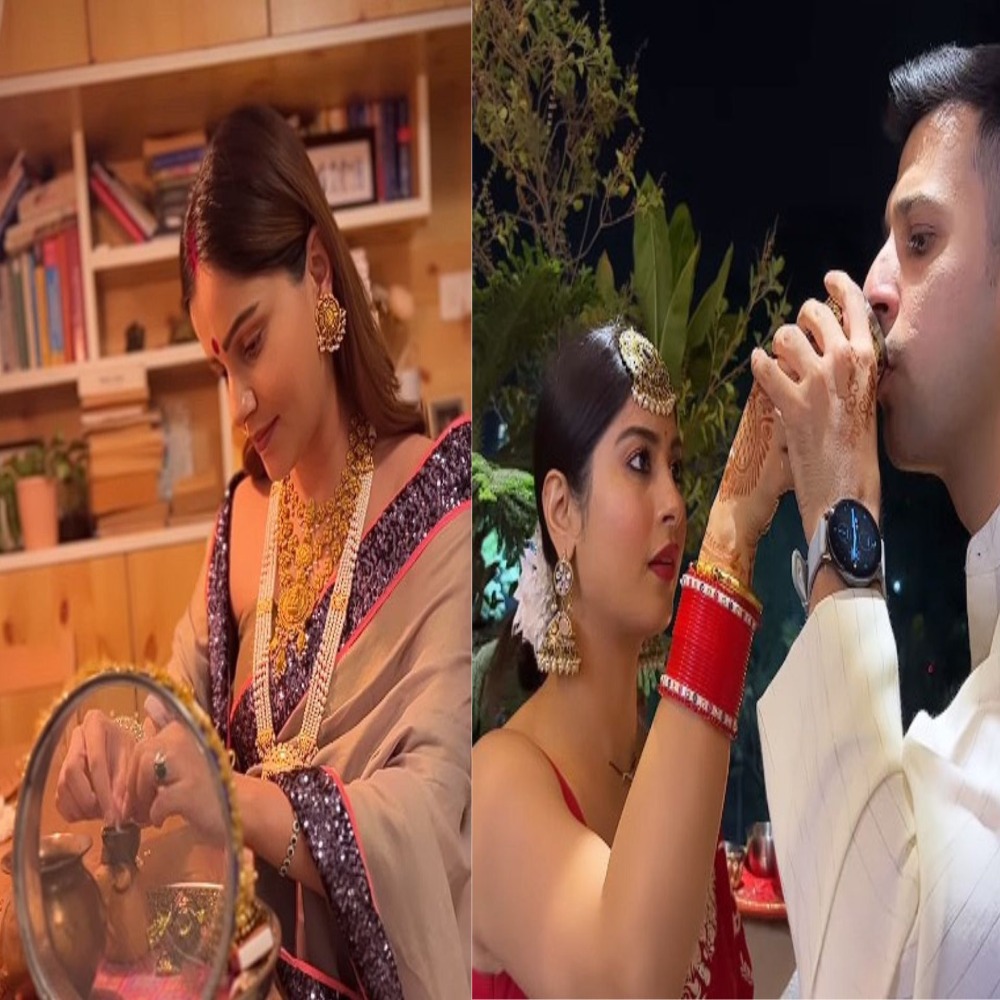 Mom-to-be Rubina Dilaik’s rituals to Krishna Mukherjee’s first Karwa Chauth: Glimpses of celebrations  Mom-to-be Rubina Dilaik’s rituals to Krishna Mukherjee’s first Karwa Chauth: Glimpses of celebrations