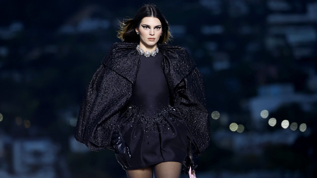 Kendall Jenner Walked the Prada Show in a Giant Puffer Coat and See-Through  Skirt