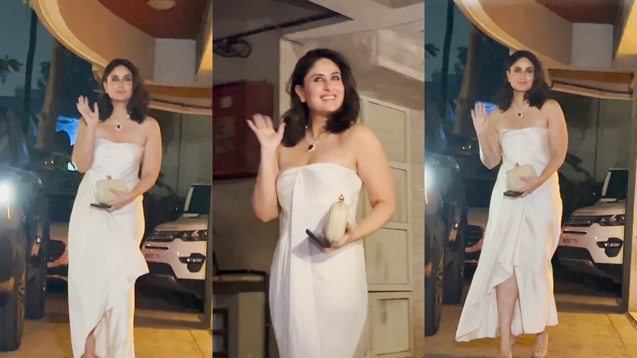 Kareena Kapoor Khan's white draped silk dress