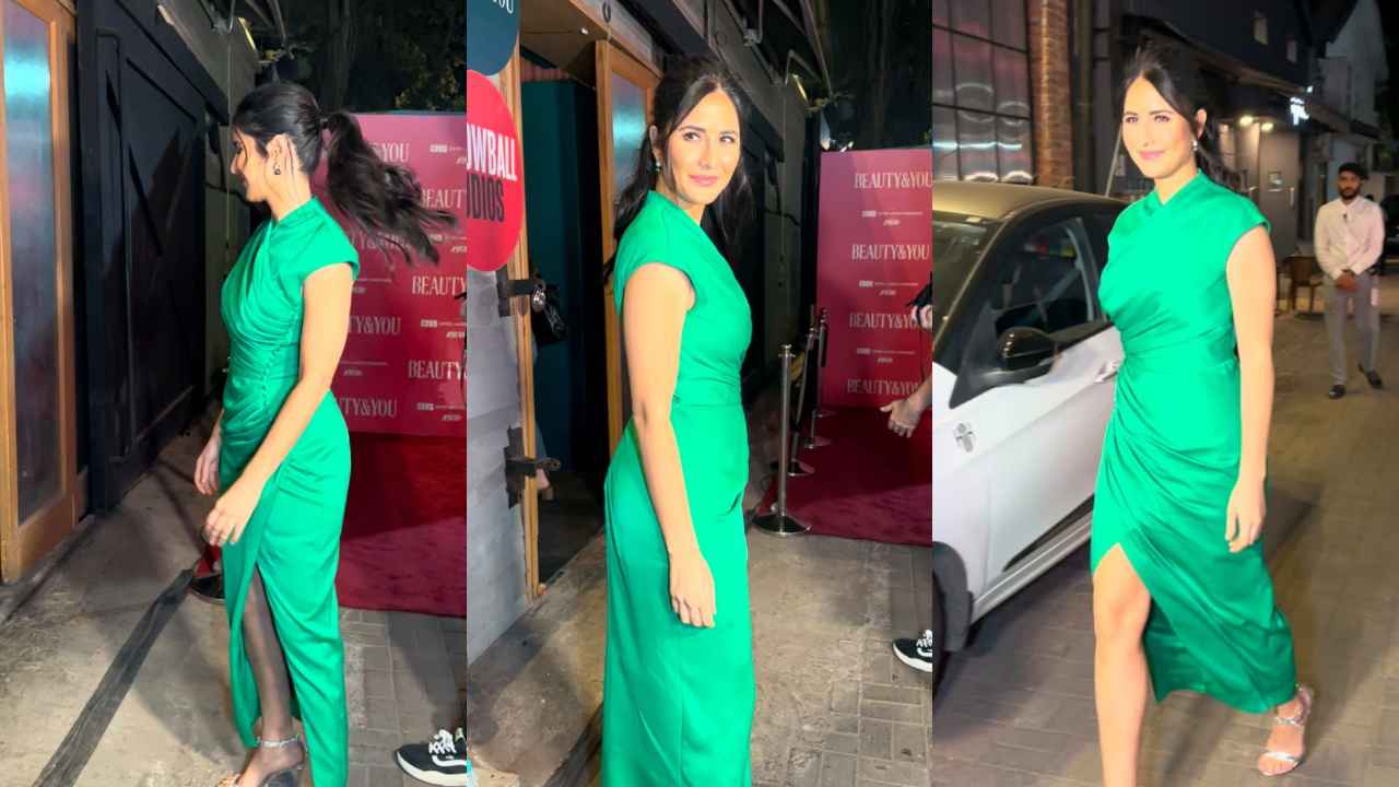 Katrina Kaif OWNS Rosario’s draped ankle-length dress; A true fashionable marvel (PC: Viral Bhayani)