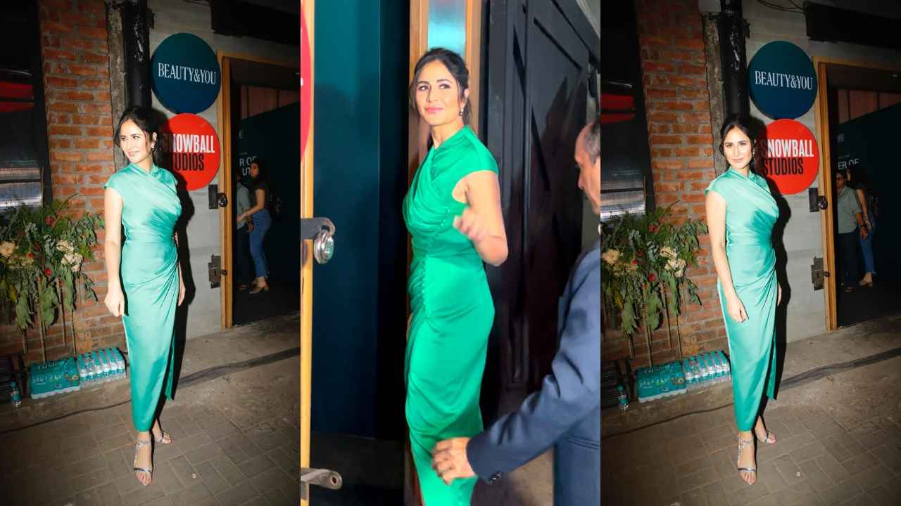 Katrina Kaif OWNS Rosario’s draped ankle-length dress; A true fashionable marvel (PC: Viral Bhayani)
