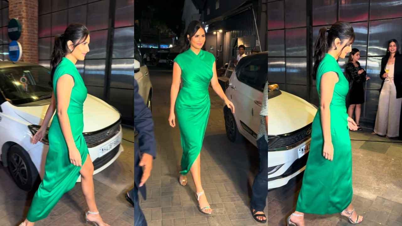 Katrina Kaif OWNS Rosario’s draped ankle-length dress; A true fashionable marvel (PC: Viral Bhayani)