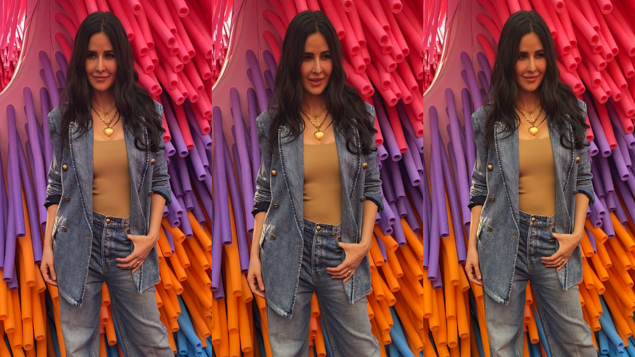 Katrina Kaif in denim jacket and jeans