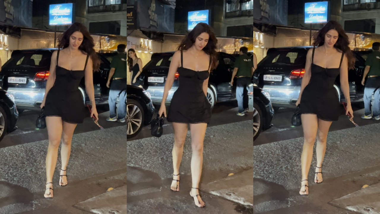 Disha Patani stepped out in an exquisite black outfit
