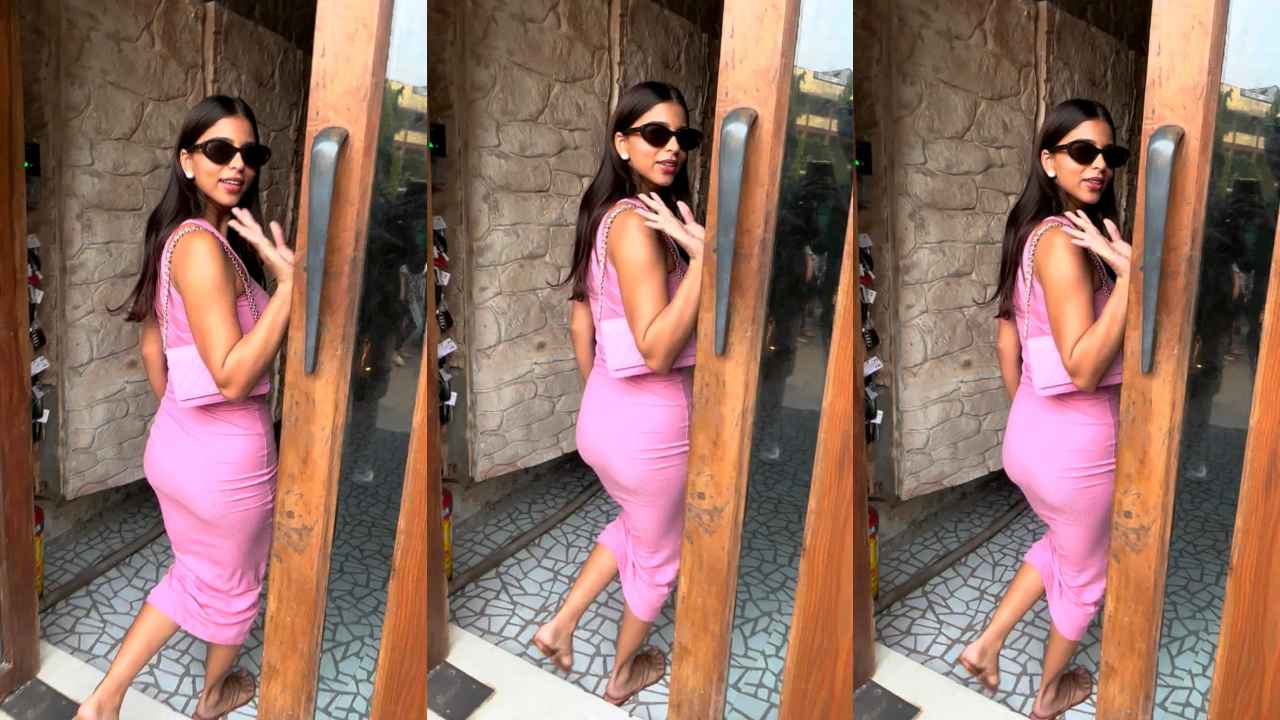 Suhana Khan shows how to pull off body-hugging silhouettes in single color from desk to dinner; look decoded (PC: Viral Bhayani)