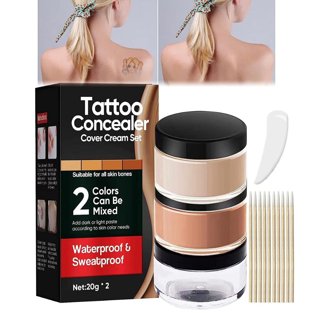 Tattoo Cover Up Tattoo Concealer 2 Colors waterproof concealer Professional  Waterproof Skin Concealer Set