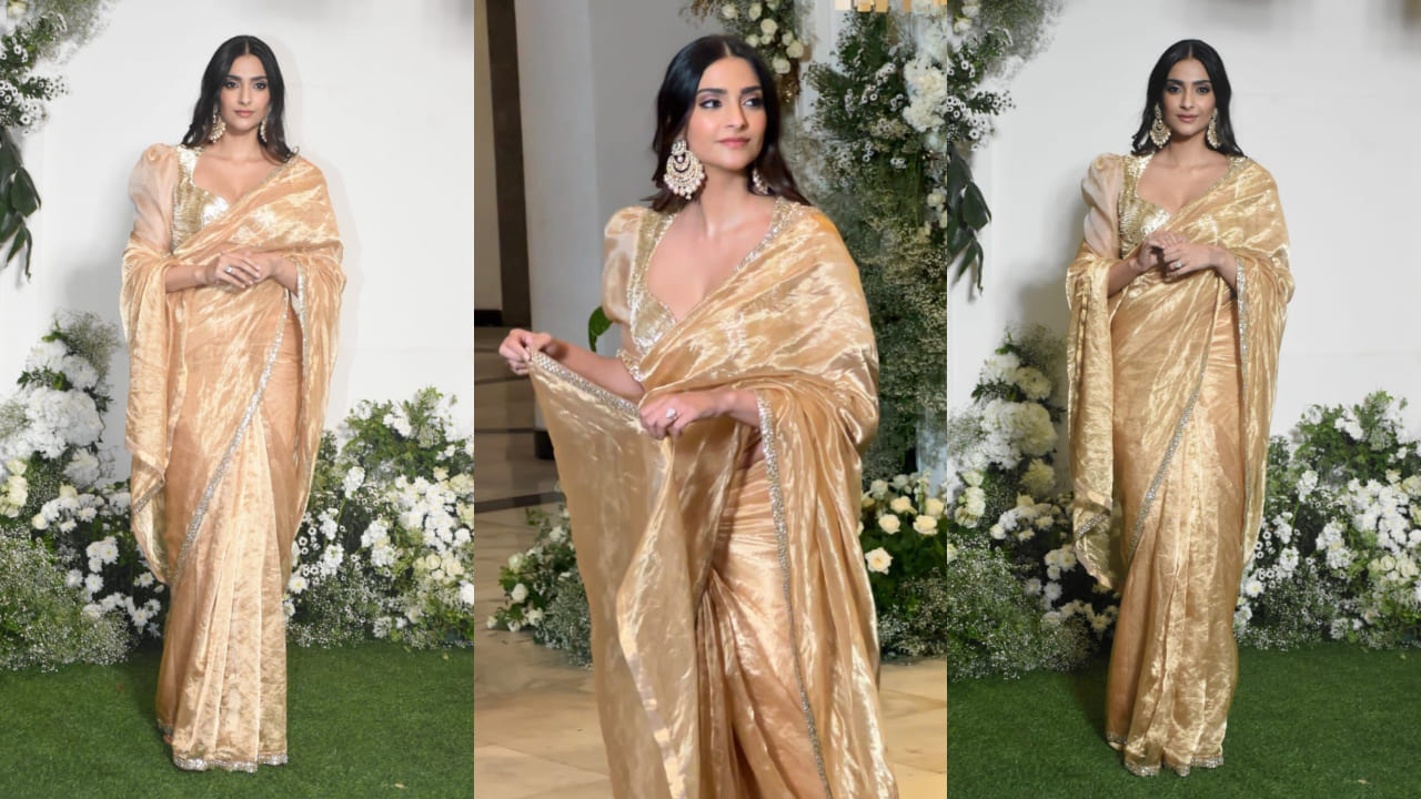Sonam Kapoor flaunts her love for traditional wear in sheer tissue saree