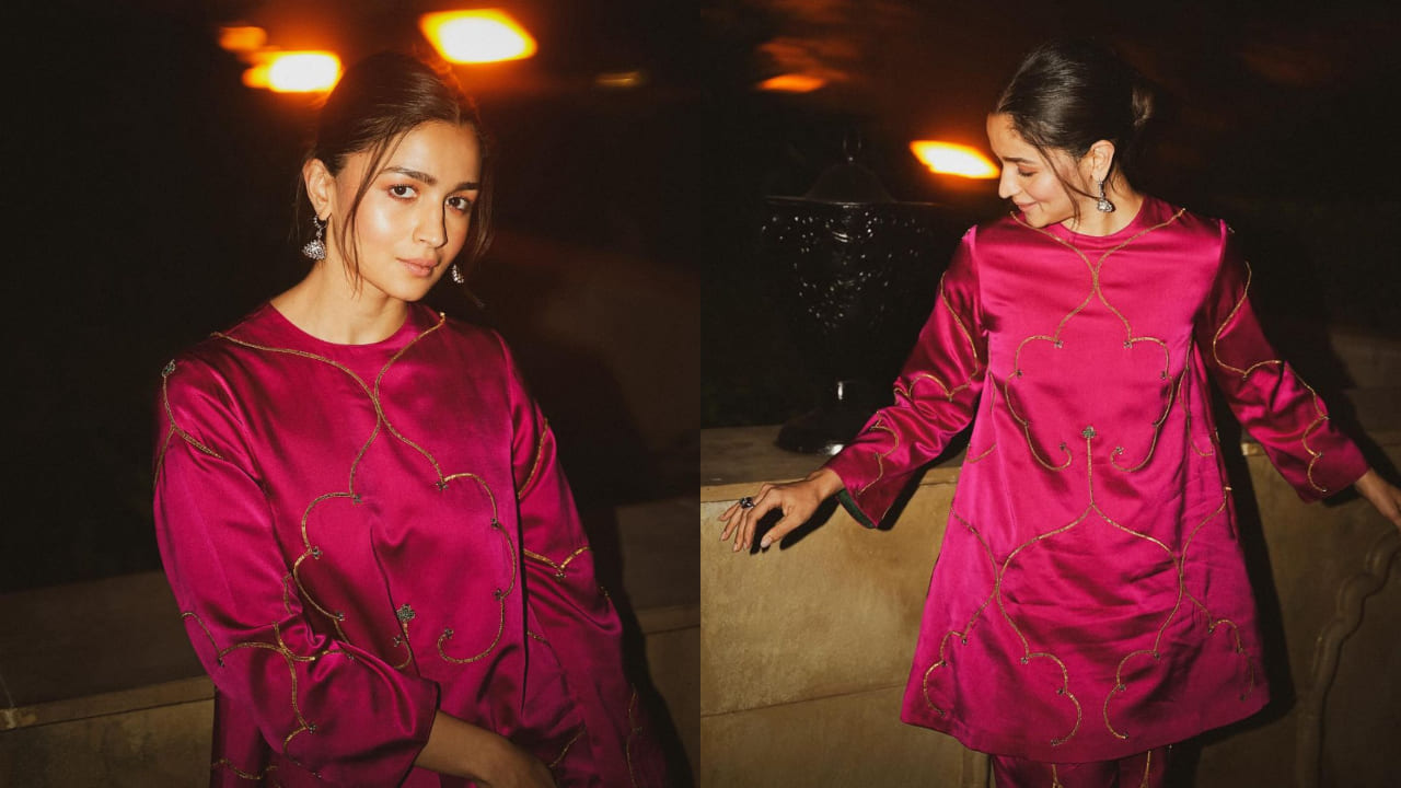 Alia Bhatt in pink kurta set