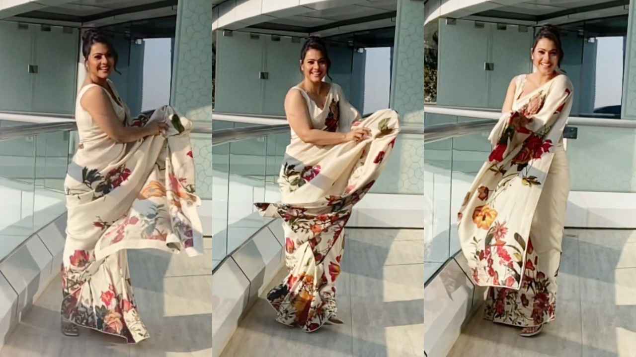 Fall in love with Kajol's floral saree that is perfect for your BFF's winter wedding (PC: Kajol Devgan Instagram)