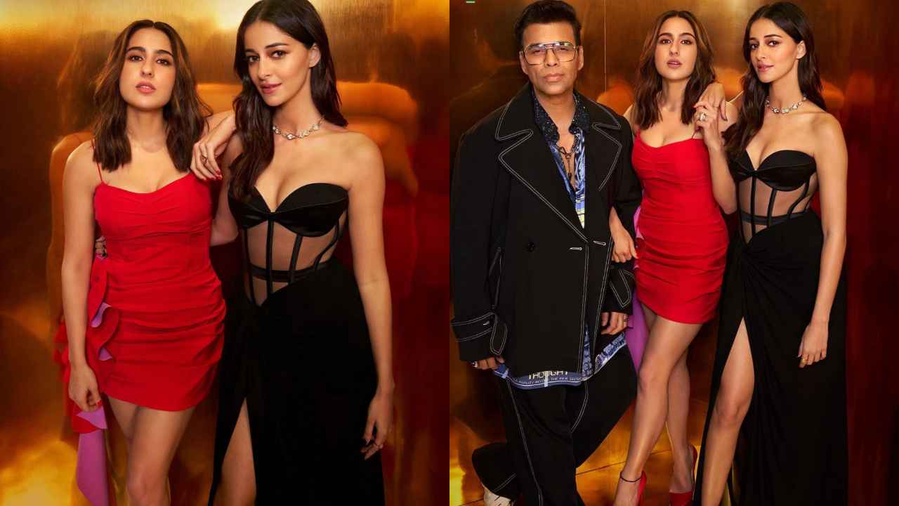 Sara Ali Khan is radiant in stand-out red mini-dress with fun and flirty  touch of pink ruffles | PINKVILLA