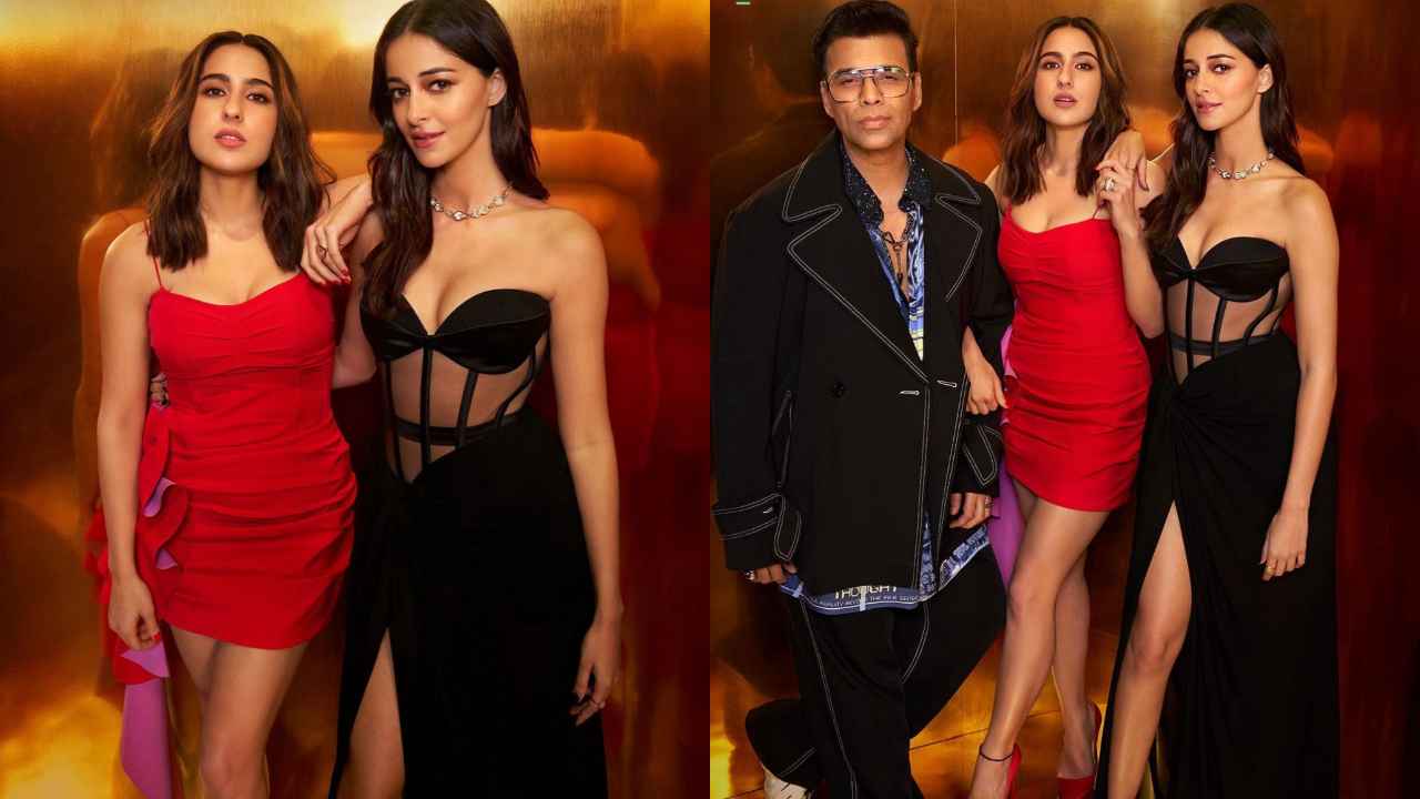 Sara Ali Khan is radiant in stand-out red mini-dress with fun and flirty touch of pink ruffles (PC: Sara Ali Khan Instagram)