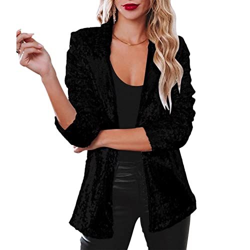 Fazoacou Women's Sequin Jacket Fazoacou Women's Sequin Jacket