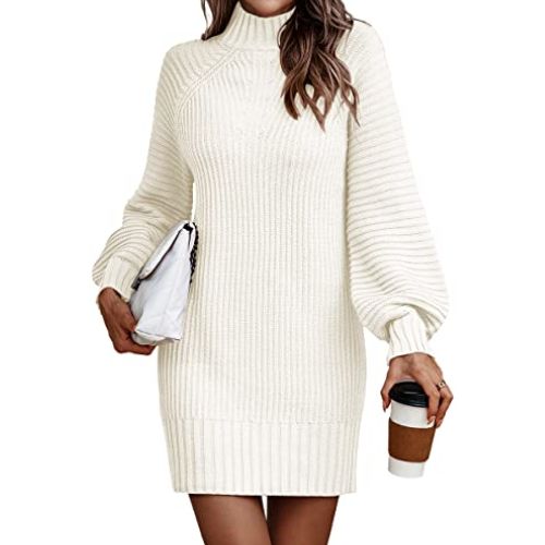 LILLUSORY Women's Mock Neck Pullover Sweater Dress LILLUSORY Women's Mock Neck Pullover Sweater Dress