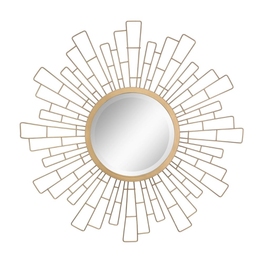 Stonebriar Antique Gold Geometric Wall Mirror Stonebriar Antique Gold Geometric Wall Mirror
