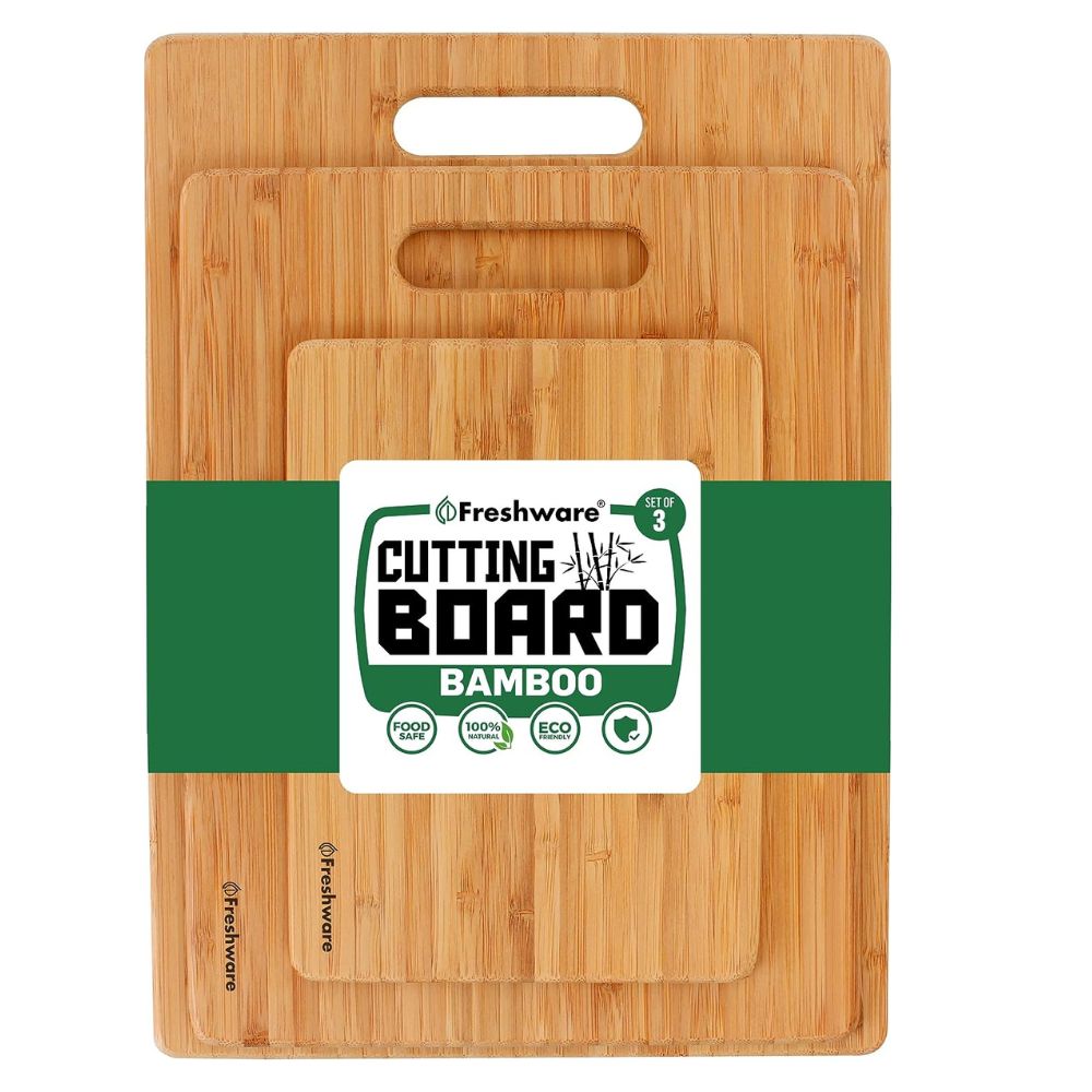 Freshware Bamboo Cutting Board - Set of 3 Freshware Bamboo Cutting Board - Set of 3