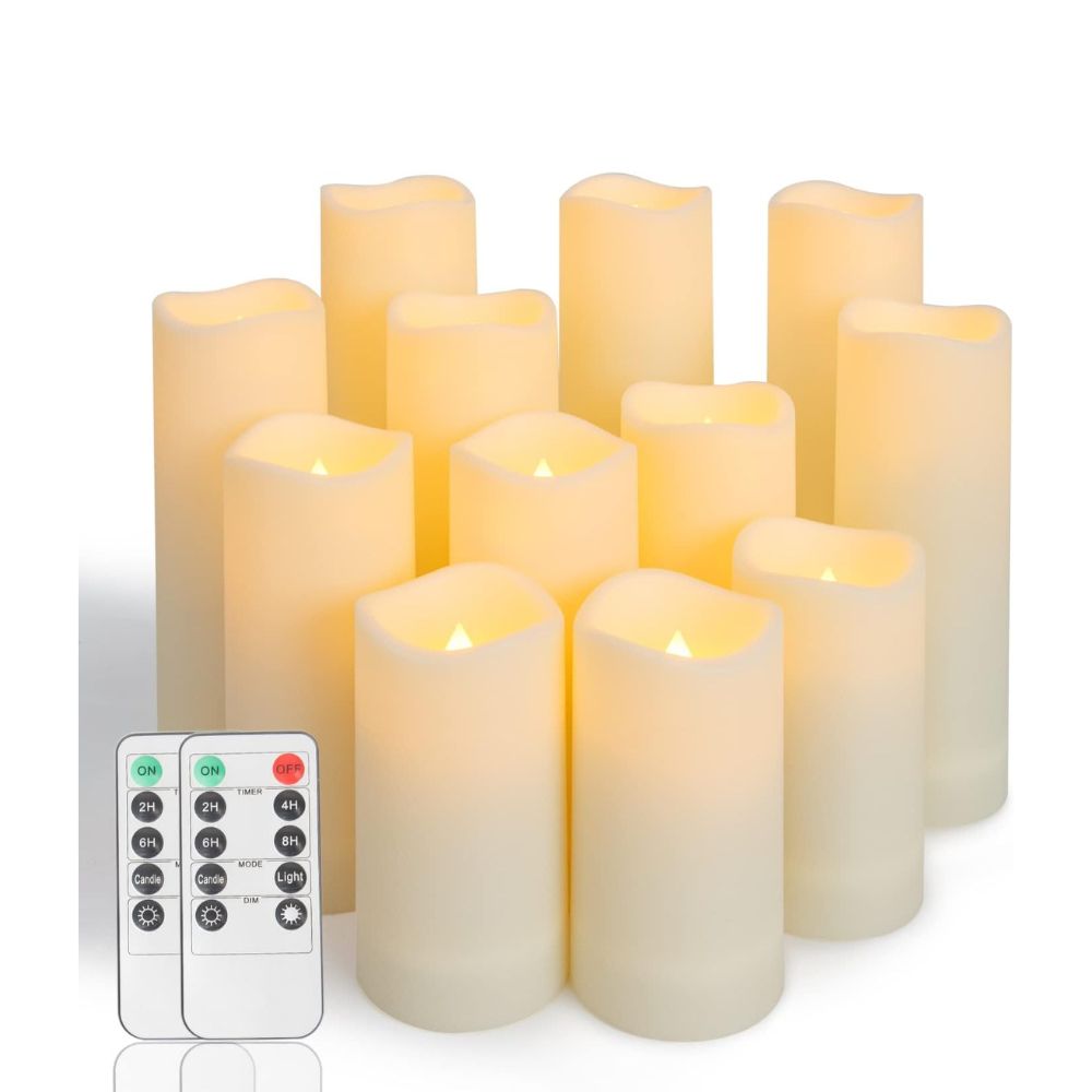 Metaku Flameless Flickering Candles - Set of 12 Metaku Flameless Flickering Candles - Set of 12
