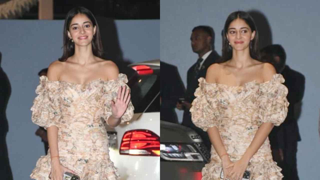 Ananya Panday SLAYS in a timeless spring-inspired mini-dress; her over 1 lakh Versace bag is hard to miss (PC: Viral Bhayani)