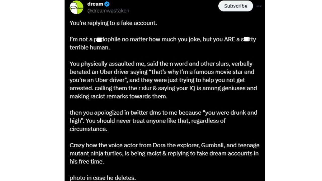 Twitter VS Dream & Gumball Voice Actor Nicholas Cantu