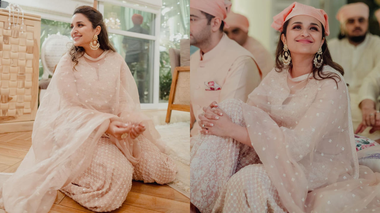 Parineeti Chopra in pink kurta set look