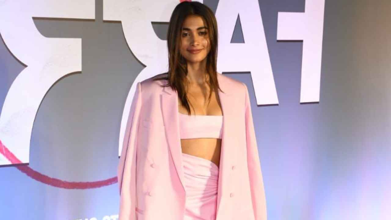 Pooja Hegde’s pink ensemble proves we aren’t ready to bid adieu to the Barbiecore trend just yet (PC: Viral Bhayani)