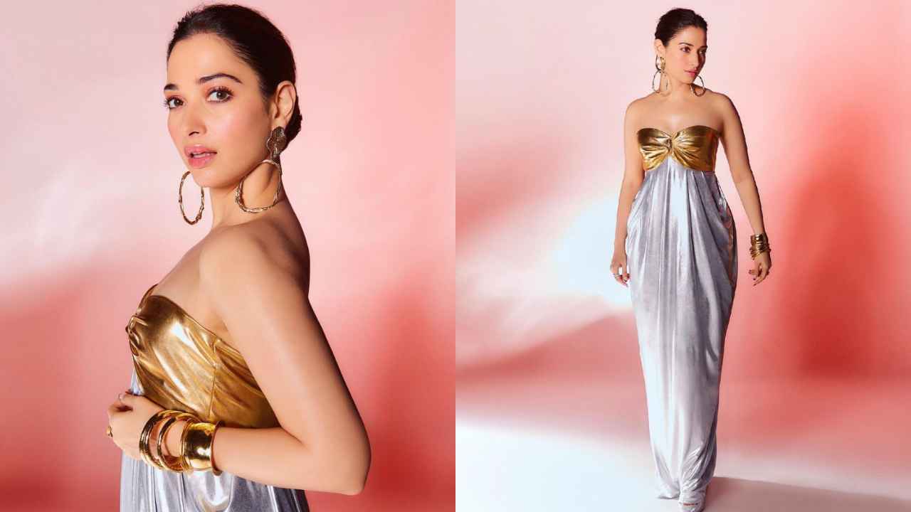 Tamannaah Bhatia to Kriti Sanon: Add the bling factor to your parties with celebrity-approved metallic dresses (PC: Celebrities Instagram)