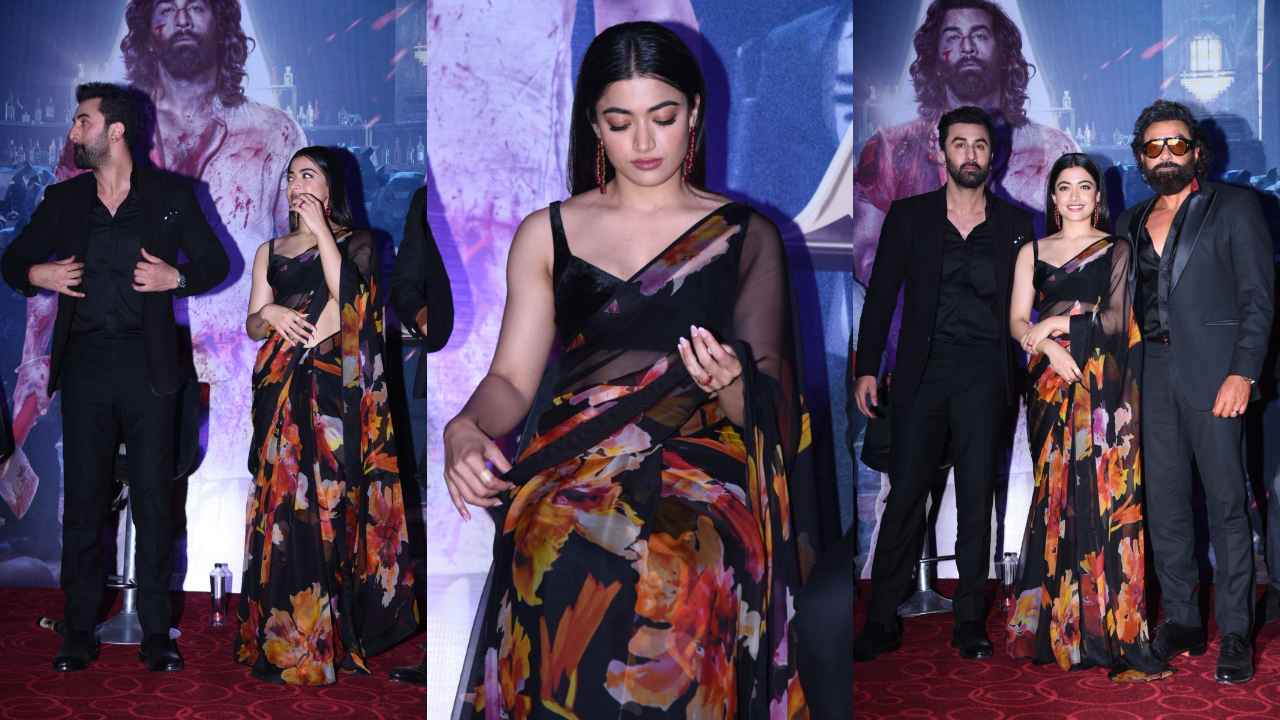 Rashmika Mandanna looks oh la la in floral saree and is a romantic wedding must-have (PC:  Viral Bhayani)