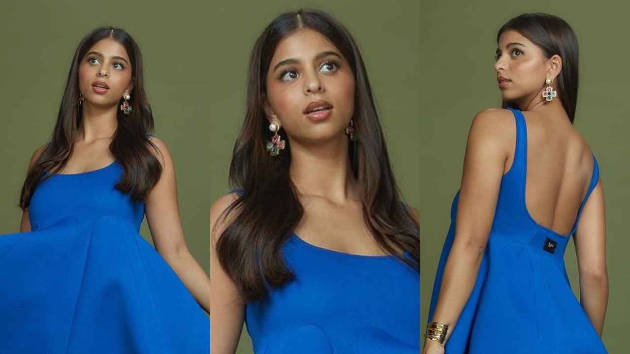 Suhana Khan looks FIERCE in a vibrant blue mini-dress which is a must-have for romantic date nights (PC: Pooornamrita Singh Instagram)